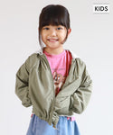 セール★1990円→1690円 キッズ100-130  メール便不可 子供服 ブルゾン フード付き 羽織り ジップアップ ポケット 軽量 シンプル 男女兼用 キッズオリジナル