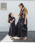 キッズ 100-140 鮮やかカラーコットンボイルスカート ロングスカート インド綿 フレア 女の子 親子お揃い 子供服 メール便可