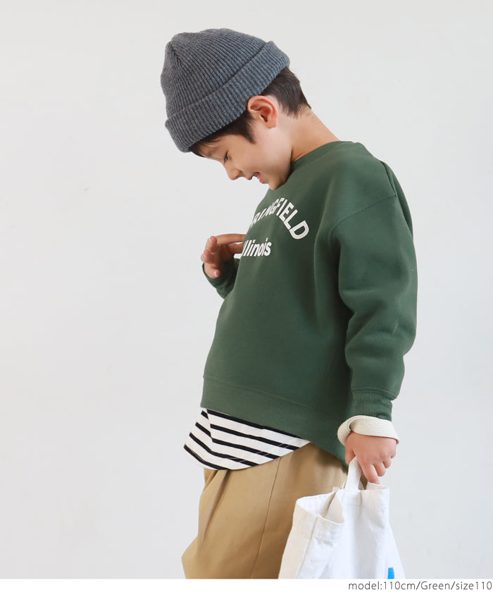 セール★1490円→990円 キッズ100-130 子供服 ふわり〜ロゴスウェット 軽量フリース 長袖 裏起毛 ロゴ 男女兼用 親子お揃い メール便不可