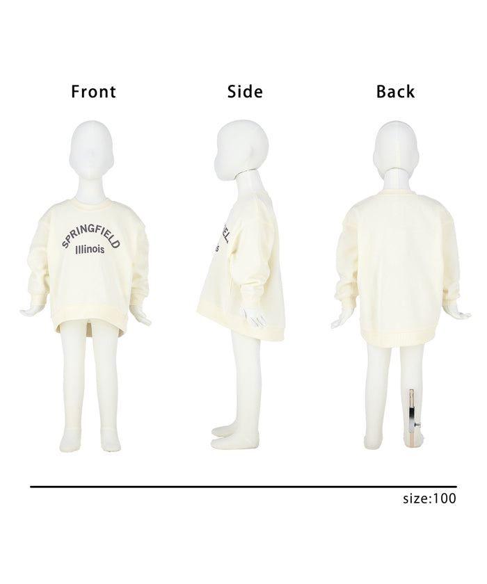 セール★1490円→990円 キッズ100-130 子供服 ふわり〜ロゴスウェット 軽量フリース 長袖 裏起毛 ロゴ 男女兼用 親子お揃い メール便不可