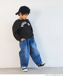 セール★1490円→990円 キッズ100-130 子供服 ふわり〜ロゴスウェット 軽量フリース 長袖 裏起毛 ロゴ 男女兼用 親子お揃い メール便不可