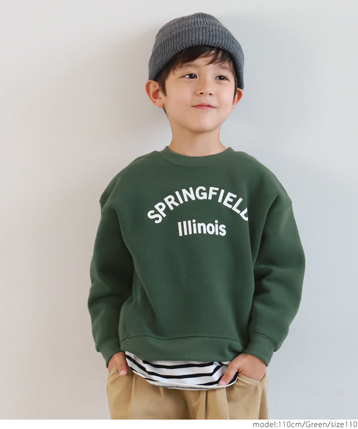 セール★1490円→990円 キッズ100-130 子供服 ふわり〜ロゴスウェット 軽量フリース 長袖 裏起毛 ロゴ 男女兼用 親子お揃い メール便不可