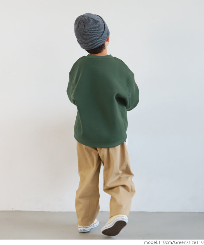 セール★1490円→990円 キッズ100-130 子供服 ふわり〜ロゴスウェット 軽量フリース 長袖 裏起毛 ロゴ 男女兼用 親子お揃い メール便不可