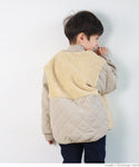 セール★2690円→990円 キッズ 100-130 ジャケット ボア キルティング 長袖 ドッキング 男女兼用 キッズオリジナル 子供服 メール便不可