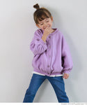 セール★1990円→990円 キッズ 100-140 フリース カーディガン ブルゾン 丸首 クルーネック バルーン 女の子 キッズオリジナル 子供服 メール便不可 coca