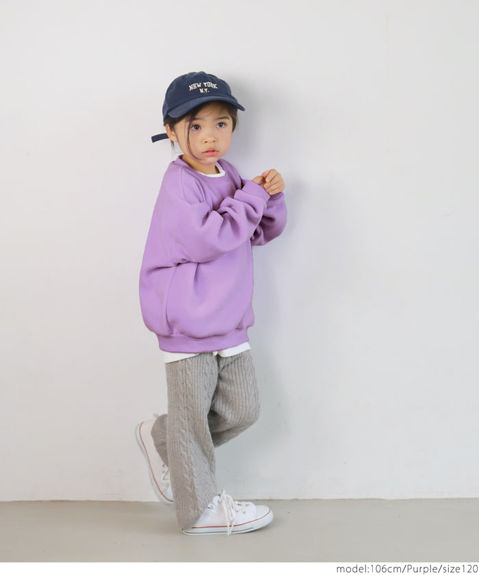 セール★1690円→1290円 キッズ 100-140 フリース プルオーバー 長袖 丸首 クルーネック 無地 男女兼用 キッズオリジナル 子供服 メール便不可 coca コカ