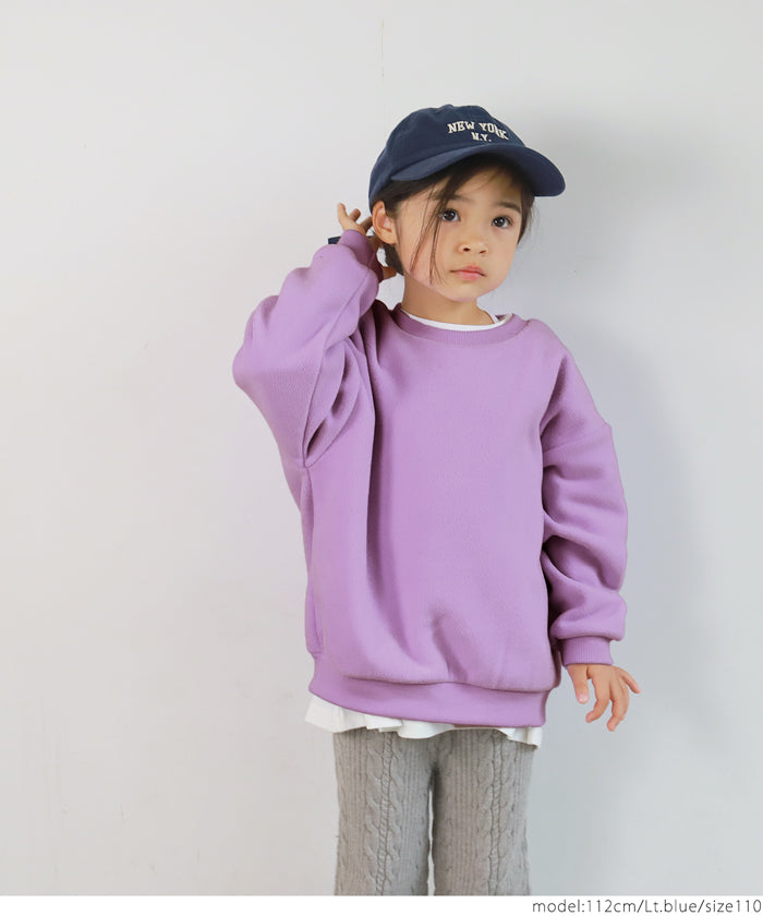 セール★1690円→1290円 キッズ 100-140 フリース プルオーバー 長袖 丸首 クルーネック 無地 男女兼用 キッズオリジナル 子供服 メール便不可 coca コカ