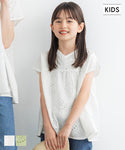キッズ 100-140 ブラウス インド綿 カットワーク カットワーク 刺繍ブラウス 花柄 コットンタッチ 女の子 親子お揃い 子供服 メール便可 coca コカ