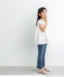 キッズ 100-140 ブラウス インド綿 カットワーク カットワーク 刺繍ブラウス 花柄 コットンタッチ 女の子 親子お揃い 子供服 メール便可 coca コカ