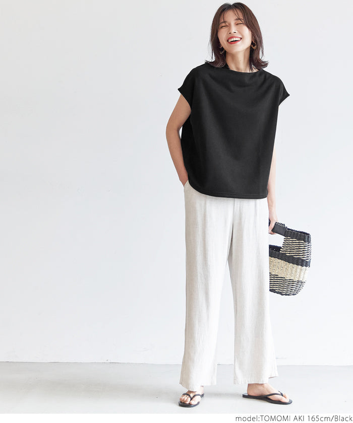 HB4★値下げ★1309円→990円【メール便不可】カットソー レディース フレンチスリ―ブ ボートネック Tシャツ 無地 半袖 21ss coca コカ