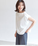 HB4★値下げ★1309円→990円【メール便不可】カットソー レディース フレンチスリ―ブ ボートネック Tシャツ 無地 半袖 21ss coca コカ