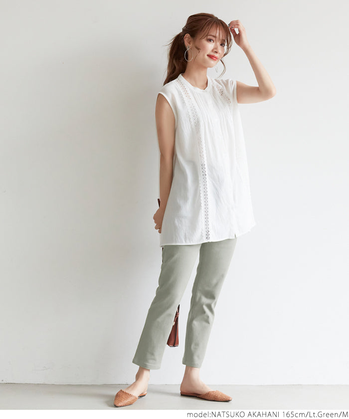 HB4★値下げ★2629円→990円【メール便不可】ロングパンツ レディース ツイル スキニー ストレッチ 伸縮性 ハイウエスト ストレート Iライン 無地 21ss