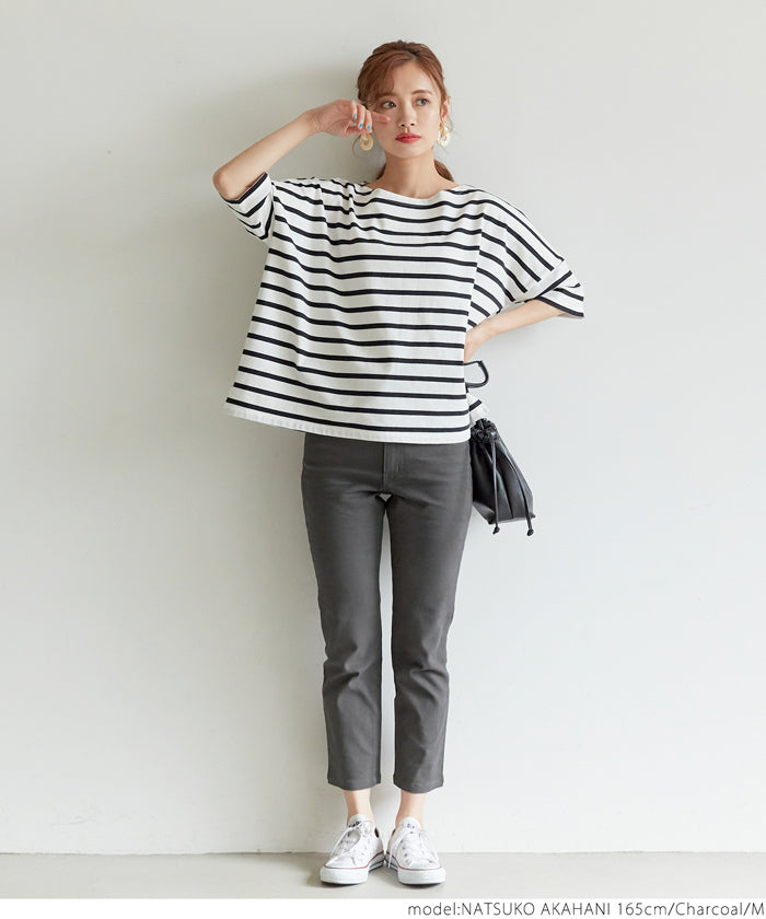 HB4★値下げ★2629円→990円【メール便不可】ロングパンツ レディース ツイル スキニー ストレッチ 伸縮性 ハイウエスト ストレート Iライン 無地 21ss