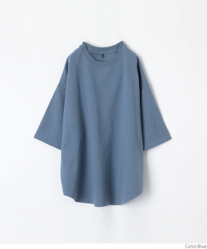 Tシャツ メンズ OE裏毛 テールカット クルーネック レギュラー 無地 半袖 カットソー 薄手 ミディアム丈 シンプル メール便不可 23ss coca コカ