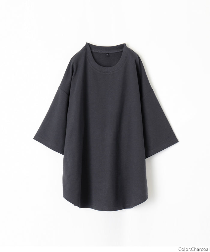 Tシャツ メンズ OE裏毛 テールカット クルーネック レギュラー 無地 半袖 カットソー 薄手 ミディアム丈 シンプル メール便不可 23ss coca コカ