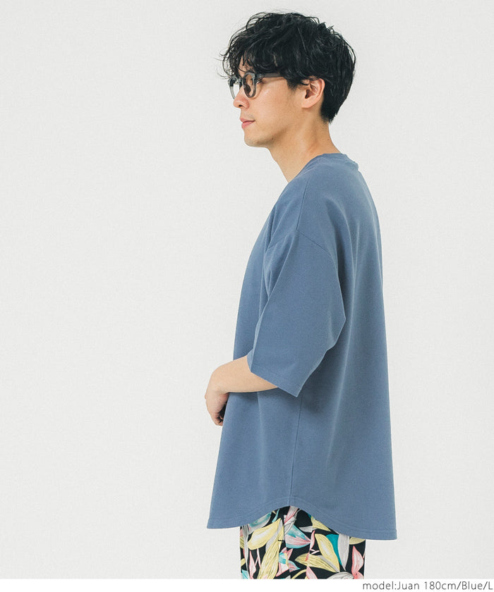 Tシャツ メンズ OE裏毛 テールカット クルーネック レギュラー 無地 半袖 カットソー 薄手 ミディアム丈 シンプル メール便不可 23ss coca コカ