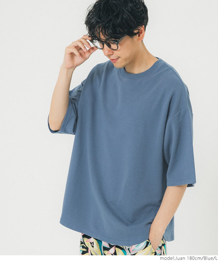 Tシャツ メンズ OE裏毛 テールカット クルーネック レギュラー 無地 半袖 カットソー 薄手 ミディアム丈 シンプル メール便不可 23ss coca コカ