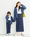 セール★2690円→990円 キッズ100-130 子供服 カーディガン ペンギンスリーブ ブークレ ループヤーン親子お揃い メール便不可