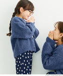 セール★2690円→990円 キッズ100-130 子供服 カーディガン ペンギンスリーブ ブークレ ループヤーン親子お揃い メール便不可