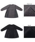 セール★1990円→990円 キッズ 100-130 ワンピース ドッキング チュニック クルーネック 裏起毛 ギャザー 女の子 キッズオリジナル 子供服 メール便不可コカ