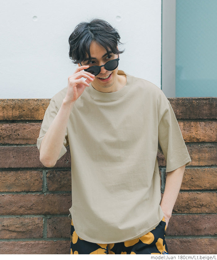 Tシャツ メンズ OEコットン テールカット クルーネック シンプル 無地 綿100% 半袖 レギュラー メール便不可 23ss coca コカ